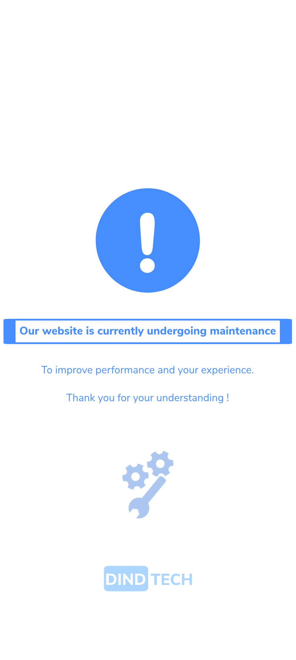 Website Under Maintenance - DIND TECH